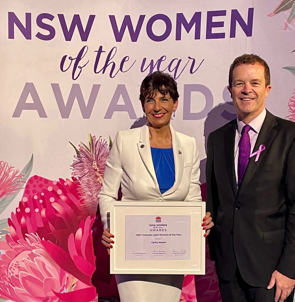 CATHY MASON NAMED CRONULLA LOCAL WOMAN OF THE YEAR